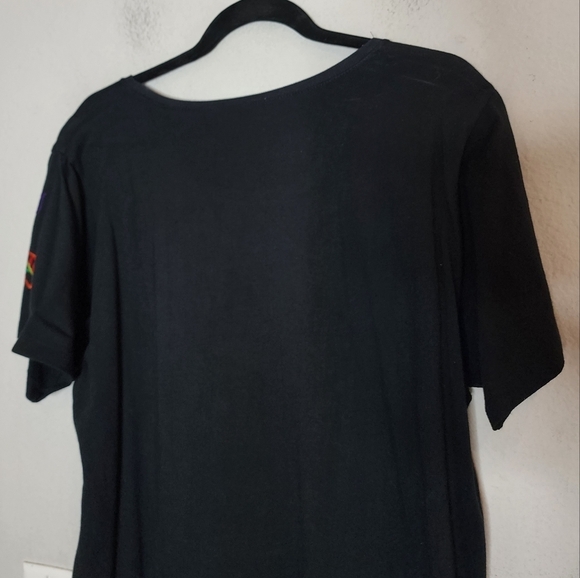 Embroidered Cats black maxi dress. Estimated size large - Picture 6 of 16